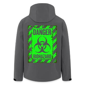 Danger Biohazard Grunge Zombies Apokalypse - Recycelte Männer Softshell-Jacke von Stanley/Stella - Anthrazit - Hinten - AI Model Male 185 light (185cm)