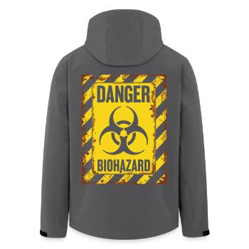 Danger Biohazard Grunge Zombies Apokalypse - Recycelte Männer Softshell-Jacke von Stanley/Stella - Anthrazit - Hinten - AI Model Male 185 light (185cm)