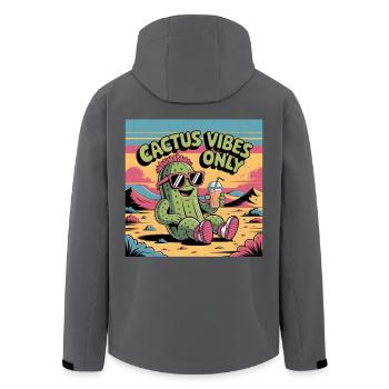 Cactus Vibes Only - Recycelte Männer Softshell-Jacke von Stanley/Stella - Anthrazit - Hinten - AI Model Male 185 light (185cm)