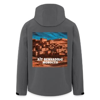 Aït-Ben-Haddou - Recycelte Männer Softshell-Jacke von Stanley/Stella - Anthrazit - Hinten - AI Model Male 185 light (185cm)