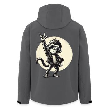 Rock, Rocker, Rock Musik, Heavy Metal, Rock Hand - Recycelte Männer Softshell-Jacke von Stanley/Stella - Anthrazit - Hinten - AI Model Male 185 light (185cm)