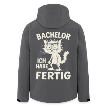Bachelor Abschluss Absolvent BWL Student Studium - Recycelte Männer Softshell-Jacke von Stanley/Stella - Anthrazit - Hinten - AI Model Male 185 light (185cm)