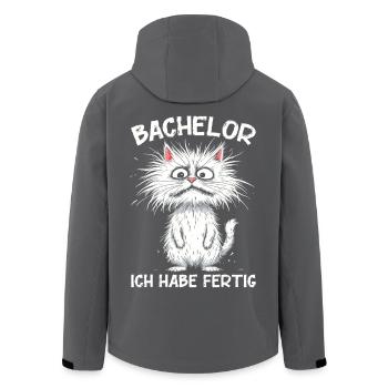 Bachelor Abschluss Absolvent BWL Student Studium - Recycelte Männer Softshell-Jacke von Stanley/Stella - Anthrazit - Hinten - AI Model Male 185 light (185cm)