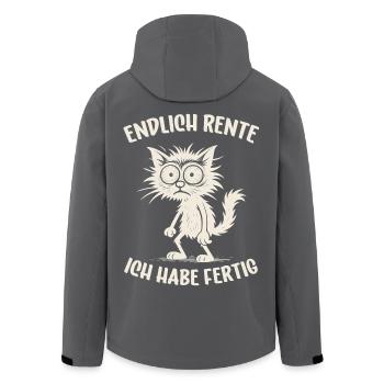 Rente Endlich Rente Ich habe fertig Renteneintritt - Recycelte Männer Softshell-Jacke von Stanley/Stella - Anthrazit - Hinten - AI Model Male 185 light (185cm)