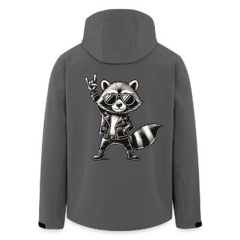 Rock, Rocker, Rock Musik, Heavy Metal, Rock Hand - Recycelte Männer Softshell-Jacke von Stanley/Stella - Anthrazit - Hinten - AI Model Male 185 light (185cm)