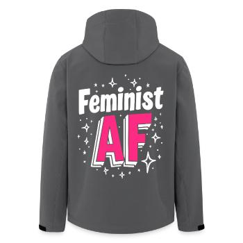 Feminist AF Statement Spruch Sprüche - Recycelte Männer Softshell-Jacke von Stanley/Stella - Anthrazit - Hinten - AI Model Male 185 light (185cm)