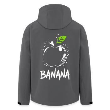 Banane Apfel Witz - Recycelte Männer Softshell-Jacke von Stanley/Stella - Anthrazit - Hinten - AI Model Male 185 light (185cm)
