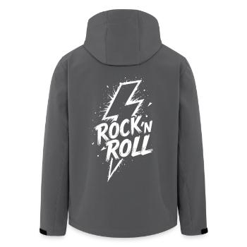 Rock 'n' Roll Blitz - Recycelte Männer Softshell-Jacke von Stanley/Stella - Anthrazit - Hinten - AI Model Male 185 light (185cm)