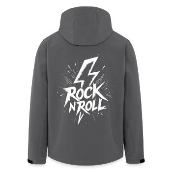 Rock 'n' Roll Blitz - Recycelte Männer Softshell-Jacke von Stanley/Stella - Anthrazit - Hinten - AI Model Male 185 light (185cm)