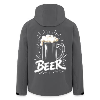 Bier Krug - Recycelte Männer Softshell-Jacke von Stanley/Stella - Anthrazit - Hinten - AI Model Male 185 light (185cm)
