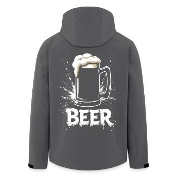 Bier Krug - Recycelte Männer Softshell-Jacke von Stanley/Stella - Anthrazit - Hinten - AI Model Male 185 light (185cm)
