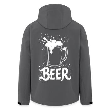 Bier Krug - Recycelte Männer Softshell-Jacke von Stanley/Stella - Anthrazit - Hinten - AI Model Male 185 light (185cm)