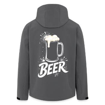 Bier Krug - Recycelte Männer Softshell-Jacke von Stanley/Stella - Anthrazit - Hinten - AI Model Male 185 light (185cm)