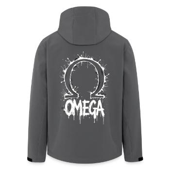 Omega Symbol Splash - Recycelte Männer Softshell-Jacke von Stanley/Stella - Anthrazit - Hinten - AI Model Male 185 light (185cm)