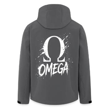 Omega Symbol Splash - Recycelte Männer Softshell-Jacke von Stanley/Stella - Anthrazit - Hinten - AI Model Male 185 light (185cm)