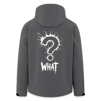 What Fragezeichen Splash - Recycelte Männer Softshell-Jacke von Stanley/Stella - Anthrazit - Hinten - AI Model Male 185 light (185cm)
