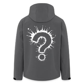 What Fragezeichen Splash - Recycelte Männer Softshell-Jacke von Stanley/Stella - Anthrazit - Hinten - AI Model Male 185 light (185cm)
