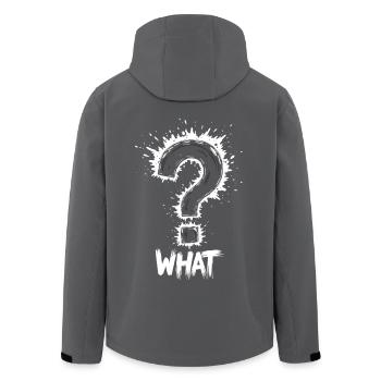 What Fragezeichen Splash - Recycelte Männer Softshell-Jacke von Stanley/Stella - Anthrazit - Hinten - AI Model Male 185 light (185cm)