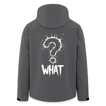 What Fragezeichen Splash - Recycelte Männer Softshell-Jacke von Stanley/Stella - Anthrazit - Hinten - AI Model Male 185 light (185cm)