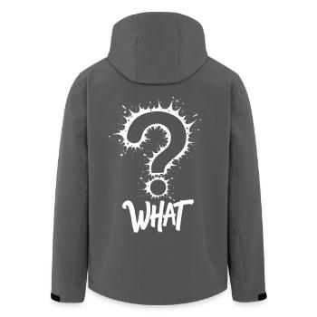 What Fragezeichen Splash - Recycelte Männer Softshell-Jacke von Stanley/Stella - Anthrazit - Hinten - AI Model Male 185 light (185cm)