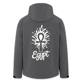 Ägypten Ankh Symbol Splash - Recycelte Männer Softshell-Jacke von Stanley/Stella - Anthrazit - Hinten - AI Model Male 185 light (185cm)
