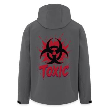 Biohazard Symbol Toxic Grunge Style - Recycelte Männer Softshell-Jacke von Stanley/Stella - Anthrazit - Hinten - AI Model Male 185 light (185cm)