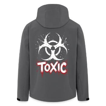 Biohazard Symbol Toxic Grunge Style - Recycelte Männer Softshell-Jacke von Stanley/Stella - Anthrazit - Hinten - AI Model Male 185 light (185cm)