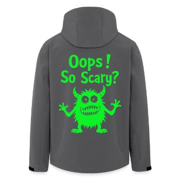 Oops! So Scary? Lustiges Monster - Recycelte Männer Softshell-Jacke von Stanley/Stella - Anthrazit - Hinten - AI Model Male 185 light (185cm)