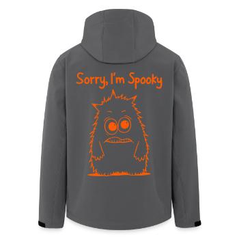 Sorry, I'm Spooky - Lustiges Monster - Recycelte Männer Softshell-Jacke von Stanley/Stella - Anthrazit - Hinten - AI Model Male 185 light (185cm)