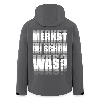 Merkst Du Schon Was? Trip EDM Techno Tekk Hardtekk - Recycelte Männer Softshell-Jacke von Stanley/Stella - Anthrazit - Hinten - AI Model Male 185 light (185cm)