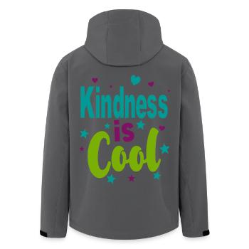 Kindness is Cool - Bunte Sterne - Recycelte Männer Softshell-Jacke von Stanley/Stella - Anthrazit - Hinten - AI Model Male 185 light (185cm)