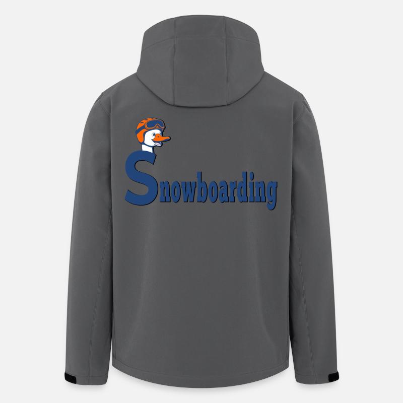Goose Snowboarding - Recycelte Männer Softshell-Jacke von Stanley/Stella - Anthrazit