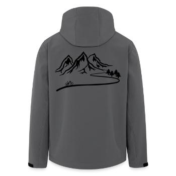 Mountainbike Trail - Recycelte Männer Softshell-Jacke von Stanley/Stella - Anthrazit - Hinten - AI Model Male 185 light (185cm)