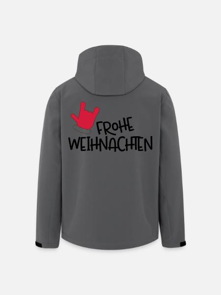 Joyeux Noël - Veste softshell homme en polyester recyclé Stanley/Stella - charbon