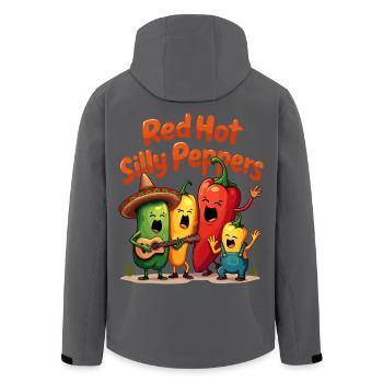 Rote Hot Silly Paprika - Recycelte Männer Softshell-Jacke von Stanley/Stella - Anthrazit - Hinten - AI Model Male 185 light (185cm)