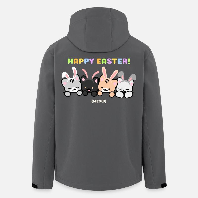 Cats with Rabbit Ear Bands - Men’s Recycled Softshell Jacket by Stanley/Stella - anthracite