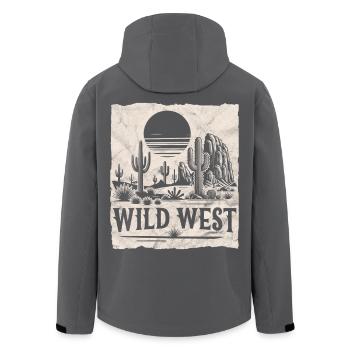 Wilder Westen - Recycelte Männer Softshell-Jacke von Stanley/Stella - Anthrazit - Hinten - AI Model Male 185 light (185cm)