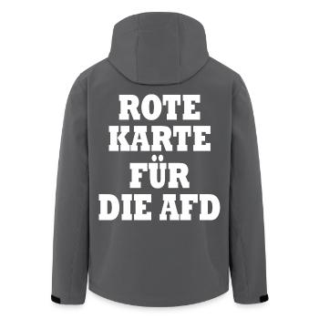 Rote karte für die afd - Recycelte Männer Softshell-Jacke von Stanley/Stella - Anthrazit - Hinten - AI Model Male 185 light (185cm)