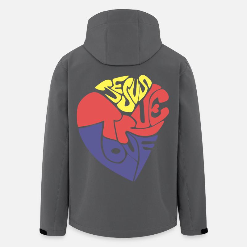 wahre Liebe Jesus - Recycelte Männer Softshell-Jacke von Stanley/Stella - Anthrazit