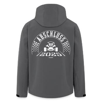 Abschluss 2025 (Schulabschluss / Zieleinfahrt / W) - Recycelte Männer Softshell-Jacke von Stanley/Stella - Anthrazit - Hinten - AI Model Male 185 light (185cm)