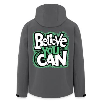 Believe you can - Mut Kraft Selbstvertrauen - Recycelte Männer Softshell-Jacke von Stanley/Stella - Anthrazit - Hinten - AI Model Male 185 light (185cm)