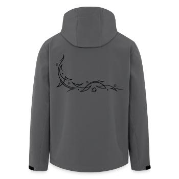 Tribal mit Sternen - Recycelte Männer Softshell-Jacke von Stanley/Stella - Anthrazit - Hinten - AI Model Male 185 light (185cm)
