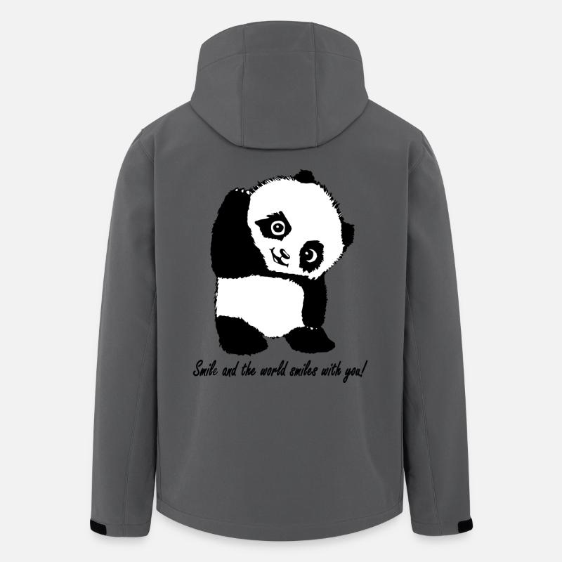 Baby Panda - Recycelte Männer Softshell-Jacke von Stanley/Stella - Anthrazit