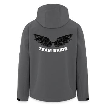 Team Bride (JGA) - Men’s Recycled Softshell Jacket by Stanley/Stella - anthracite - Back - AI Model Male 185 light (185cm)
