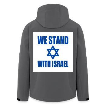 We stand with israel - Recycelte Männer Softshell-Jacke von Stanley/Stella - Anthrazit - Hinten - AI Model Male 185 light (185cm)