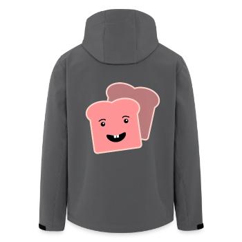 Pink Toasts Geschenk - Recycelte Männer Softshell-Jacke von Stanley/Stella - Anthrazit - Hinten - AI Model Male 185 light (185cm)