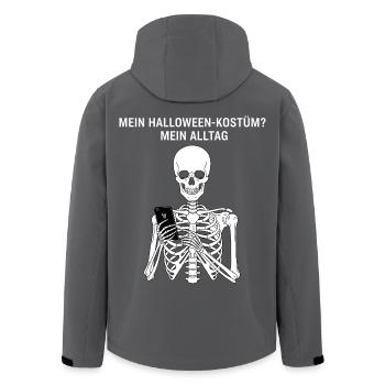 Mein Halloween-Kostüm? Mein Alltag - Recycelte Männer Softshell-Jacke von Stanley/Stella - Anthrazit - Hinten - AI Model Male 185 light (185cm)