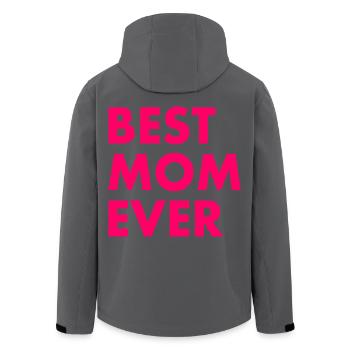 Best mom ever - Recycelte Männer Softshell-Jacke von Stanley/Stella - Anthrazit - Hinten - AI Model Male 185 light (185cm)