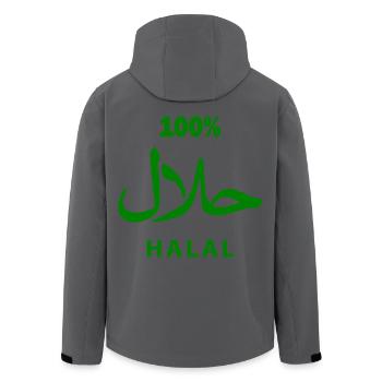 Halal - Recycelte Männer Softshell-Jacke von Stanley/Stella - Anthrazit - Hinten - AI Model Male 185 light (185cm)