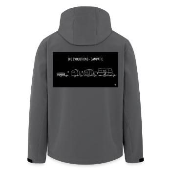 The evolutions campatie - Men’s Recycled Softshell Jacket by Stanley/Stella - anthracite - Back - AI Model Male 185 light (185cm)